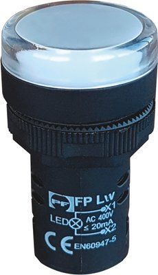 Индикаторная лампа FPL230W (белая) для визуальной сигнализации в электрических цепях и оборудовании FPL230W фото