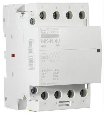 Модульный контактор MK-N 4P 40A 4NO 220V A0040030033 для автоматического включения и отключения электрических нагрузок A0040030033 фото