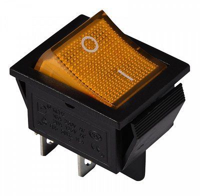 Переключатель 1 клавишный KCD2-201N YL/B 220V желтый с подсветкой АСКО-УКРЕМ A0140040103 A0140040103 фото