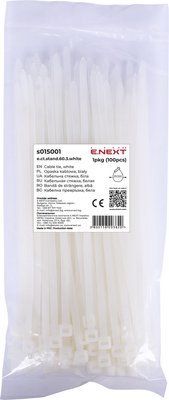 Кабельна стяжка e.ct.stand.60.3.white (100шт), біла Е.NEXT s015001 s015001 фото