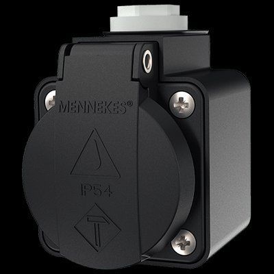Розетка настенная SCHUKO 16A 3п 230В, IP54 черная (клеммы plug-in) | MENNEKES 10083 10083 фото
