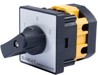 Пакетний перемікач e.cs.pro.1-0-2.1.10, (1-0-2), 1p, 10A для ручного вмикання, вимикання та перемикання електричних кіл p093021 фото