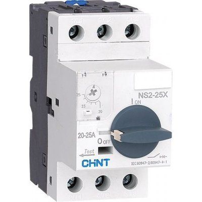 Автоматичний вимикач захисту двигуна NS2-25X 9-14A з поворот. ручкою CHINT 495186 для керування та захисту електродвигунів 495186 фото