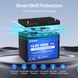 Аккумулятор LiFePO4 12V 100A литиевая батарея 1280 Вт*ч встроенная BMS 100A Bluetooth APP DCHOUSE B0CYQ4D100А фото 4