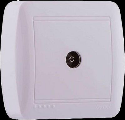 Розетка ТВ прохідна білий DEMET тм Lezard 711-0200-129 711-0200-129 фото