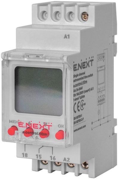 Реле времени астрономические одноканальное e.control.t10m i0310035 для автоматического управления освещением i0310035 фото
