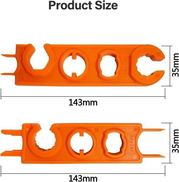 Ключі для конекторів сонячних панелей MC4 (2 шт) May Lar orange МС4-2 фото