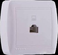 Розетка компьютерная DEMET белый тм Lezard 711-0200-139 711-0200-139 фото