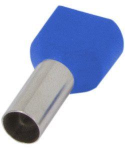 Изолированный наконечник e.terminal.stand.te.2.0.75.blue (TE7510 blue) 2x0,75 кв.мм, голубой, 100шт s4037002 s4037002 фото