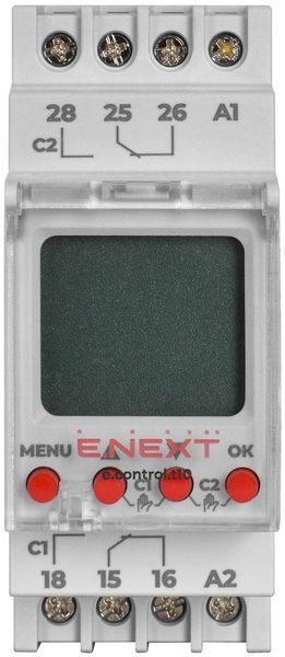 Реле времени астрономическое двухканальное e.control.t10 E.NEXT i0310013 фото