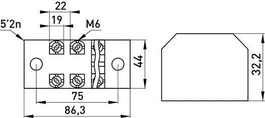Защищенная клеммная колодка E.Next e.tc.protect.100.3, 100А, 3 полюса TB 1003 (p056023) p056023 фото