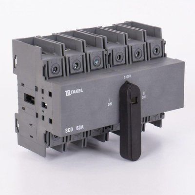 Перемикач навантаження трипозиційний SCD 6P 63A TAKEL 510303 для ручного перемикання джерел живлення 510303 фото