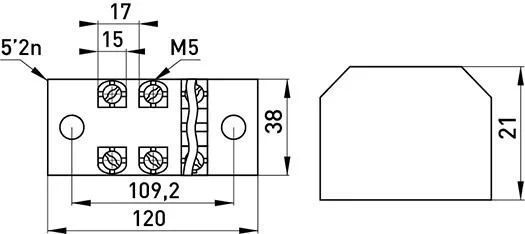 Защищенная клеммная колодка E.Next e.tc.protect.45.6, 45А, 6 полюсов TB 4506 (p056017) p056017 фото