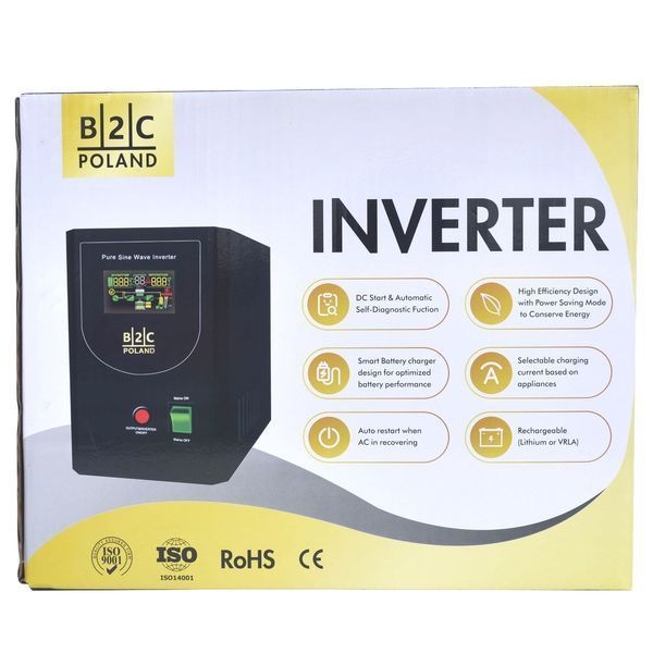 Аварійне джерело живлення 12V /230V UPS 1500VA / до 1200W чистий синус для LiFePO4 B2C POLAND UPS-B2C-1500VA фото