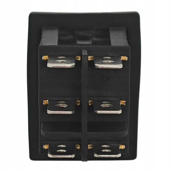 Переключатель перекидной KCD4-203NR красный с подсветкой 12V DC 6Pin И-Off-ІІ водонепроницаемый IP65 KCD4-203NR DC red 12-24V фото