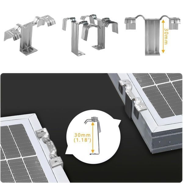 Дренажний затискач з нержавіючої сталі 304 для кріплення на краю PV сонячних панелей 30 мм B0D7ZRG8BH фото