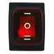 Переключатель перекидной KCD4-203NR красный с подсветкой 12V DC 6Pin И-Off-ІІ водонепроницаемый IP65 KCD4-203NR DC red 12-24V фото 8
