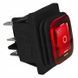 Переключатель перекидной KCD4-203NR красный с подсветкой 12V DC 6Pin И-Off-ІІ водонепроницаемый IP65 KCD4-203NR DC red 12-24V фото 2
