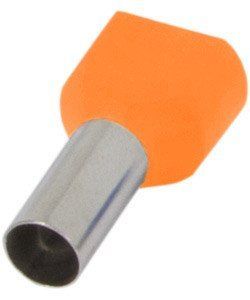 Изолированный наконечник e.terminal.stand.te.2.0.75.orange (TE7508 orange) 2x0,75 кв.мм, оранжевый s4037001 s4037001 фото