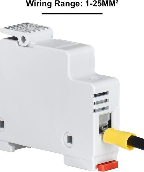 Набор тримачі запобіжника 10x38 1Р 32Ах4шт та Fuse 32Aх6шт PV 1000V DC 20 kA з din-рейкою DIHOOL 1038x4 Fuse 32Ax6 фото