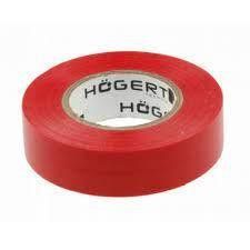 Ізоляційна стрічка 0,13 мм x 19 мм x 20 м, Червона HOEGERT HT1P282 фото