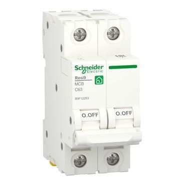 Автоматичний вимикач Resi9 2P 63А С 6кА Schneider R9F12263 для захисту електричних ланцюгів від перевантажень R9F12263 фото