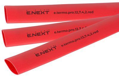 Термоусадочная трубка с клеевым слоем e.termo.pro.12,7.4,2.red, 12,7/4,2, 1м, красная E.NEXT p092035 p092035 фото