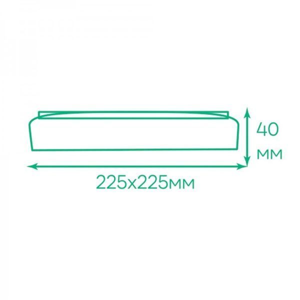 Светильник светодиодный AL709ARD 32W квадрат накладной 3200Lm 5000K 225*225*40mm ARDERO FERON 7817 фото