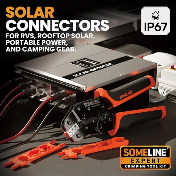 Hабор Solar GF15/2 для кабелей H1Z2Z2-K 4-6мм2 два инструмента с ключами и 15пар МС-4 SOMELINE&reg; Solar GF15/2 фото