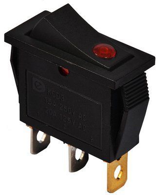 KCD3-101EN R/B 220V Переключатель 1 клавиатура красный с подсветкой (точечной) A0140040044 A0140040044 фото