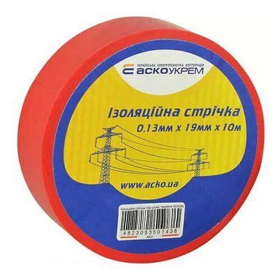 Стрічка ізоляційна 0,13мм*19мм/15м червона АСКО A0150020030 фото