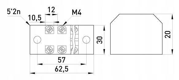 Захищена клемна колодка E.Next e.tc.protect.25.4, 25А, 4 полюси TB 2504 (p056007) p056007 фото