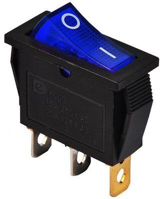 KCD3-101N BL/B 220V Переключатель 1 клавиатур. синий с подсветкой A0140040030 для управления электрическими цепями A0140040030 фото