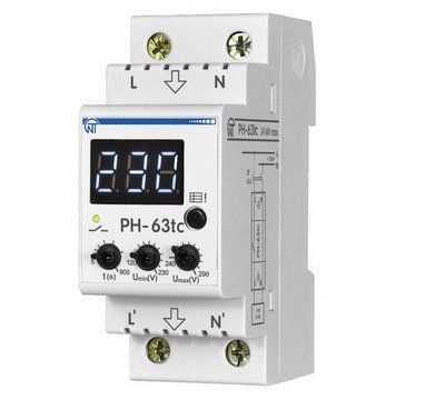 Pеле напряженияРН-63t 14 kW однофазное 220В 25А, 50 Гц NTRN06302 NTRN06302 фото