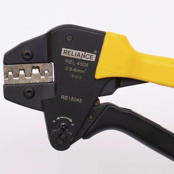Кліщи для обтиску наконечників REL 4506 (DJ 0,25-6) RELIANCE RE15045 для якісного та надійного опресування кабельних наконечників RE15045 фото