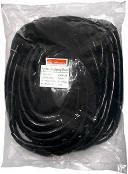 Спіральна обв'язка e.spiral.stand.15.black, 12-75 мм, 10м, чорна s2038015 для організації, захисту та акуратного об&rsquo;єднання кабелі s2038015 фото