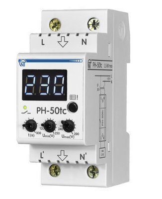 Реле напряжения РН-50t 11 kW однофазная 220В 25А, 50 Гц NTRN05002 для автоматического контроля и защиты электросети NTRN05002 фото