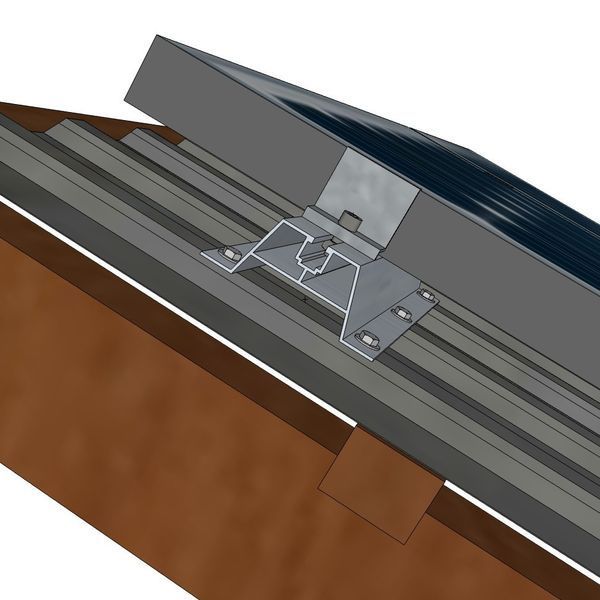 Трапециевидный мост H-70 L-1500 алюминиевое крепление панелей PV с EPDM-лентой 70x1500 мм H-70 L-1500 W фото