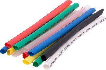 Набір трубок термоусажувальних e.termo.stand.set.6.3, ( 8 кольорів), 100 мм, 24 шт. E.NEXT s063003 s063003 фото
