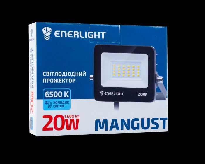 Прожектор світлодіодний ENERLIGHT MANGUST 20Вт 6500K MANGUST20SMD80С фото