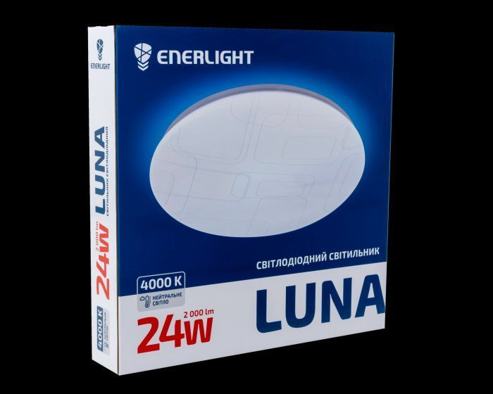 Cвітильник стельовий світлодіодний ENERLIGHT LUNA 24Вт 4000К LUNA24SMD80N LUNA24SMD80N фото
