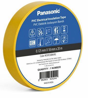 Изоляционная лента ПВХ Panasonic 0.125x18мм 20м Желтая WCMT20YLARJ фото