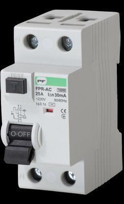 Реле захисного відключення FPR-AC 25А/0,03A 2P АС 10kA FPR2025030AC для захисту від ураження електричним струмом FPR2025030AC фото