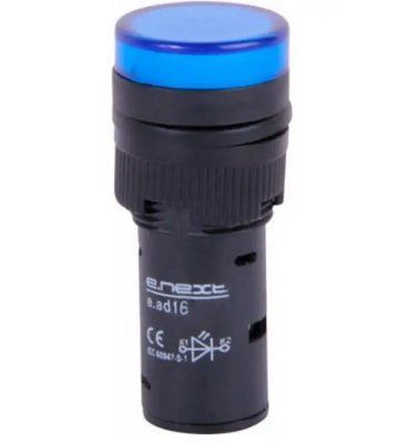 Арматура светосигнальная e.ad16.24.blue &Oslash;16мм 24В АС/DC синяя E.NEXT s009036 s009036 фото