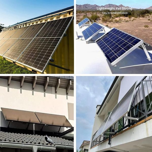 Кріплення для двох PV комплект кронштейнів сонячної панелі регульований кут 15-60&deg; Matadores M01-S фото