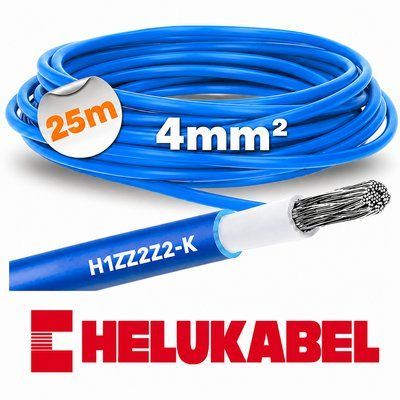Солнечный кабель SOLARFLEX&reg;-X H1Z2Z2-K 1x4 мм2 cиний 25 метров Helukabel для солнечных панелей 18048825m фото