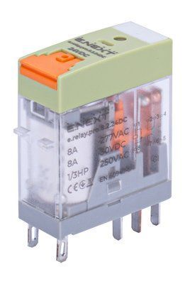 Реле промежуточное e.relay.pro.8.2.24DC, 8А, 2 группы контактов, катушка 24В DC E.NEXT p091004 p091004 фото