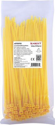 Кабельна стяжка e.ct.stand.60.3.yellow (100шт), жовта Е.NEXT s015010 s015010 фото