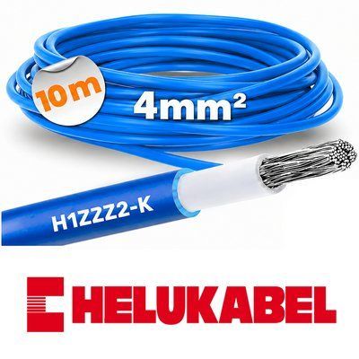 Солнечный кабель SOLARFLEX&reg;-X H1Z2Z2-K 1x4 мм2 cиний 10 метров Helukabel для солнечных панелей 18048810m фото