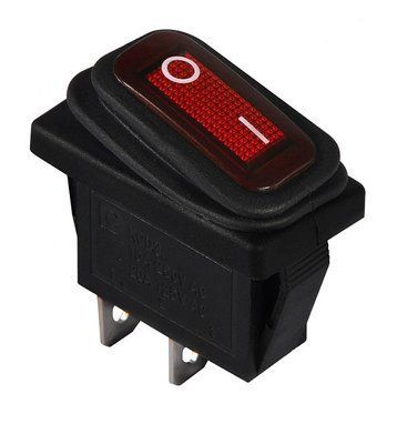 KCD3-101W R/B Переключатель 1 клавиатур. красный влагозащищенный для управления электрическими кругами A0140040033 фото